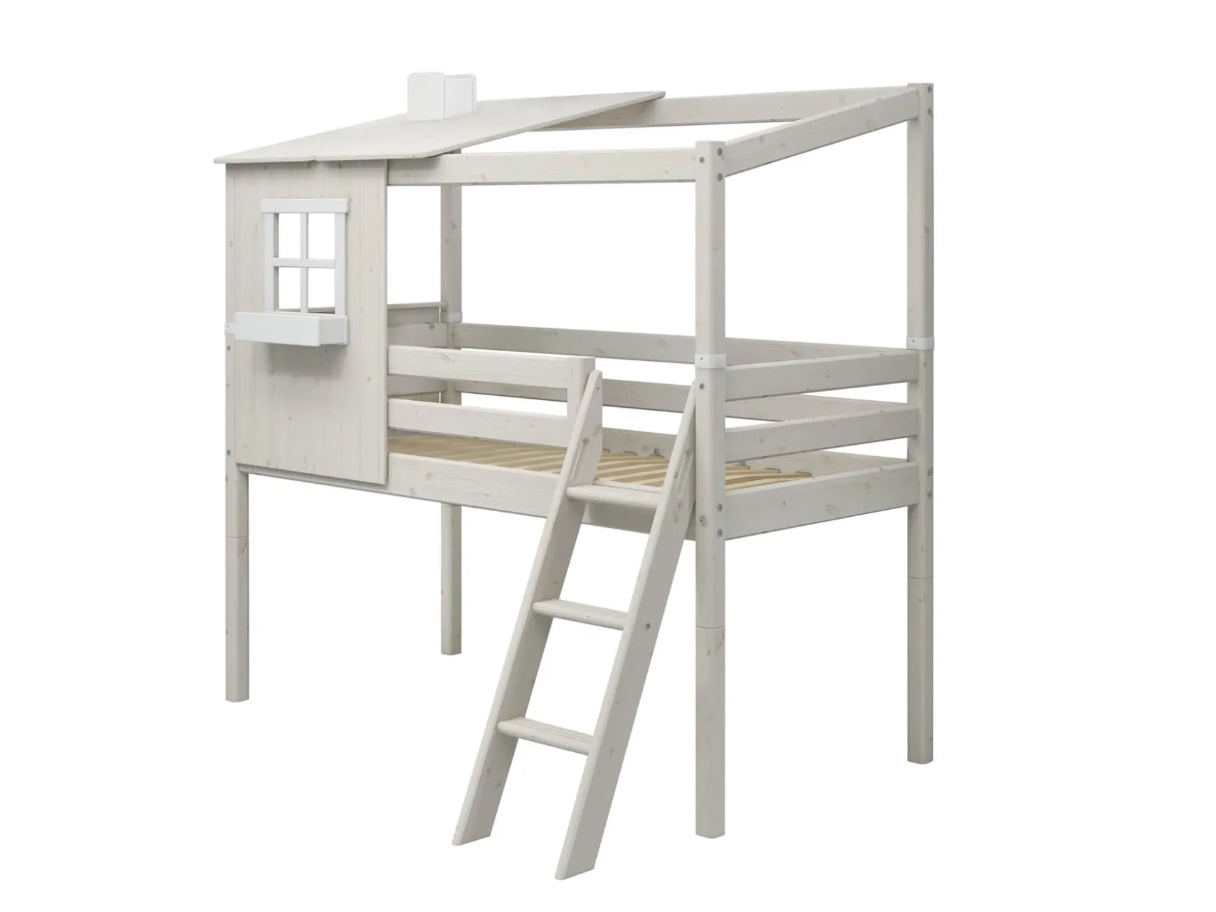 Halvhøj seng med halvt hus