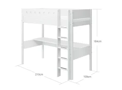Højseng med lige stige