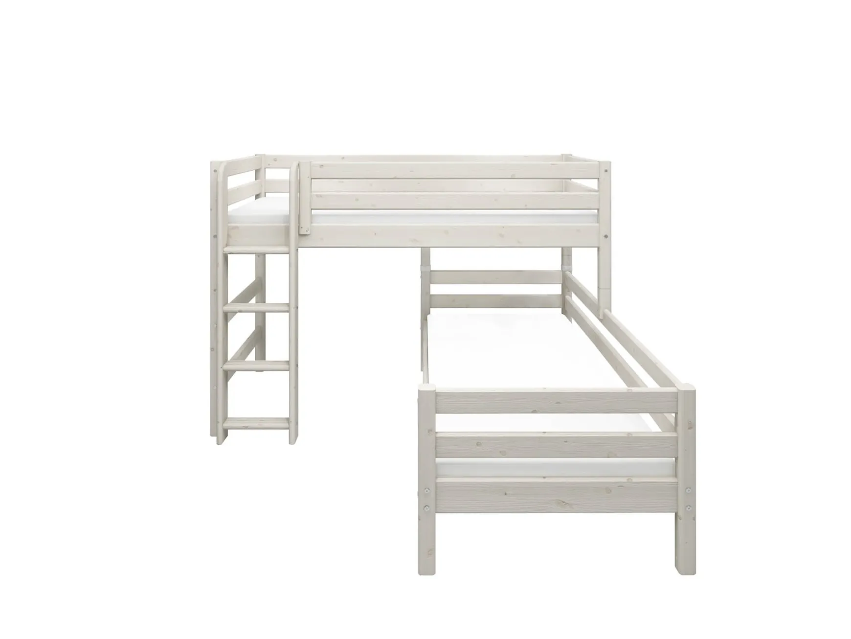 Mellemhøj seng med enkeltseng