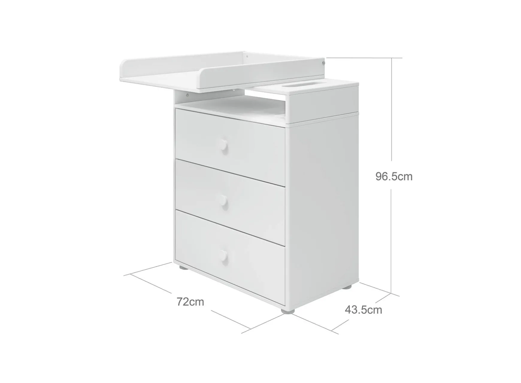 Puslebord, 3 skuffer