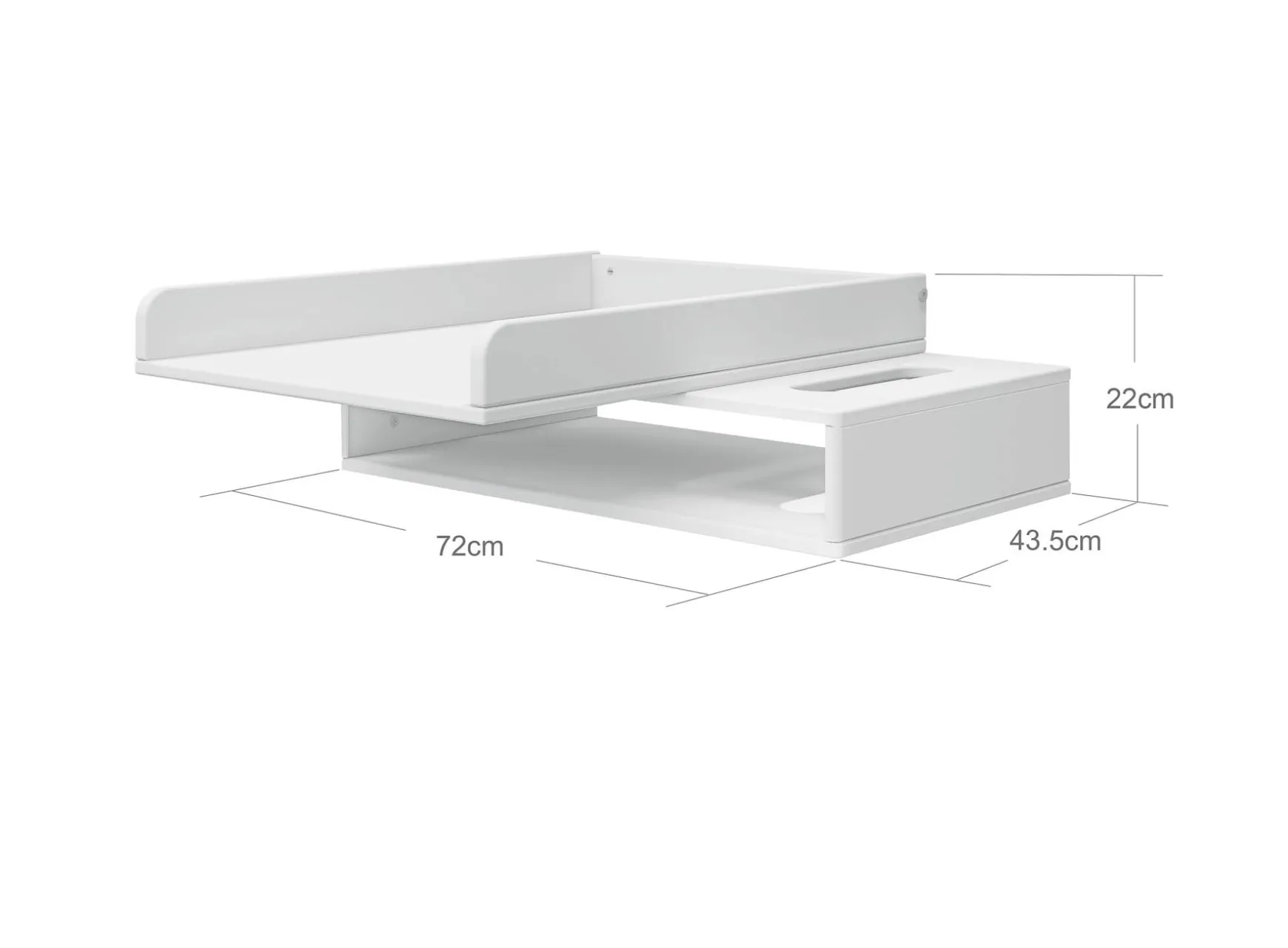 ROOMIE Pusleenhed til kommode, MDF, White