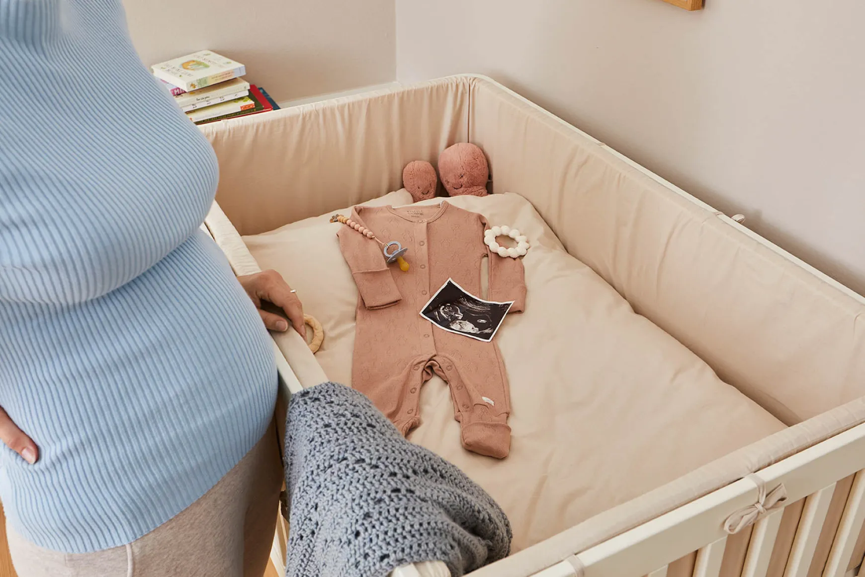 Sengelinned - Baby (70x100cm) Warm Gray
